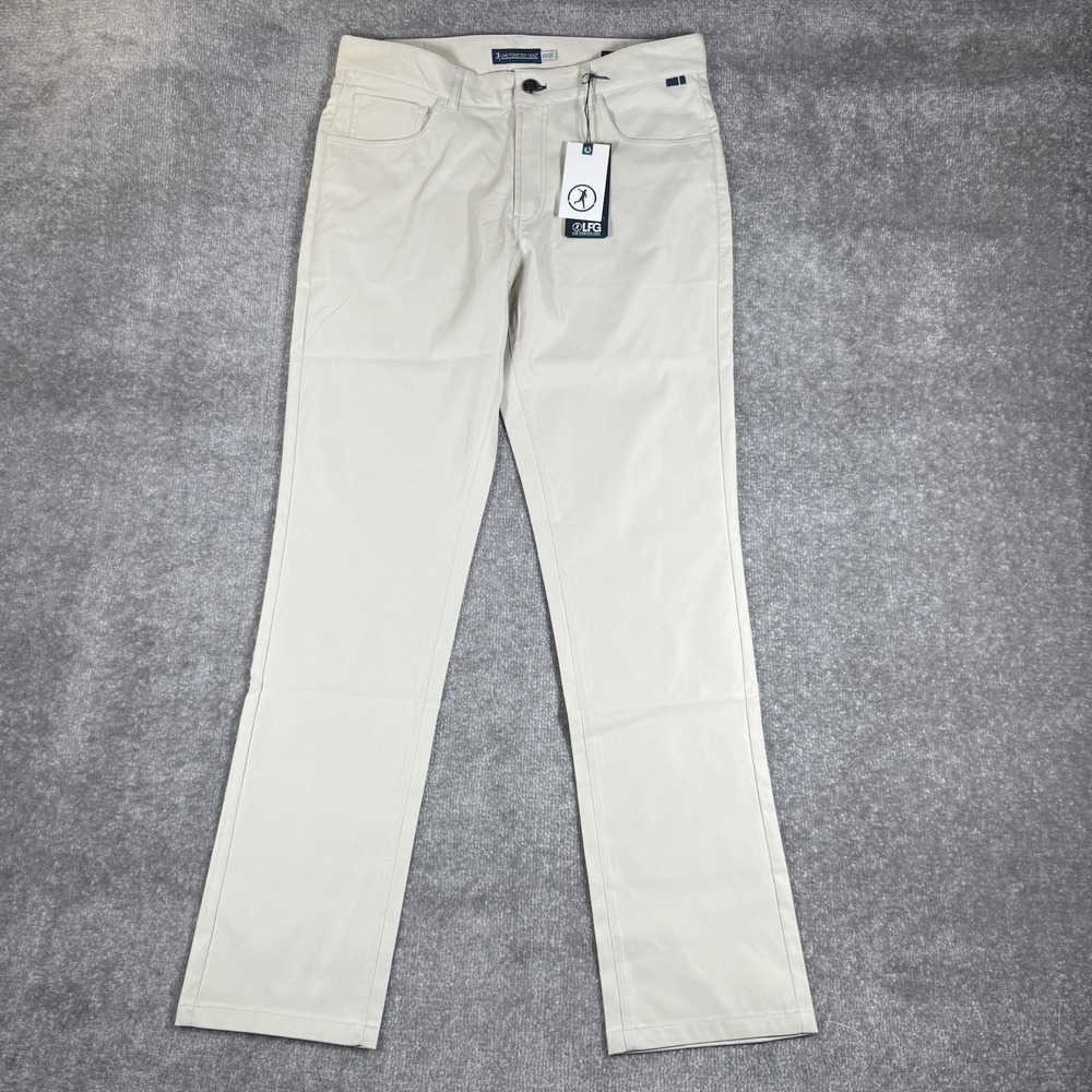 NWT Live Forever Golf LFG Pants Men's 31x32 Beige Performance Lightweight Casual